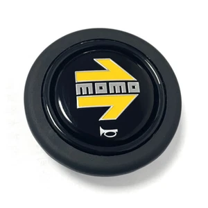 Botón bocina volante deportivo Momo negro JDM - Imagen 1 de 7