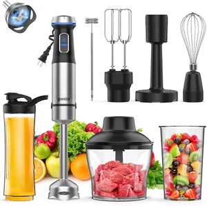Ganiza 8 in 1 Immersion Blender - 1000W Heavy Duty Motor, 16 Speed Mode Handheld - Picture 1 of 12
