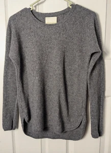 Maglione Cynthia Rowley grigio grigio 2 strati cashmere pull over medio autunno inverno - Foto 1 di 4