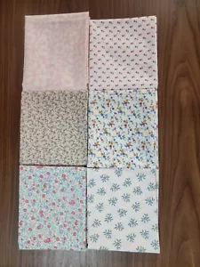 LOT 36 SIX FAT QUARTERS, PRE OWNED, NOT USED, MULTICOLORS - Picture 1 of 1