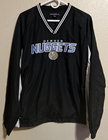 Vintage Denver Nuggets Quarter Zip Pullover Windbreaker Jacket Size Large ST44 Cover