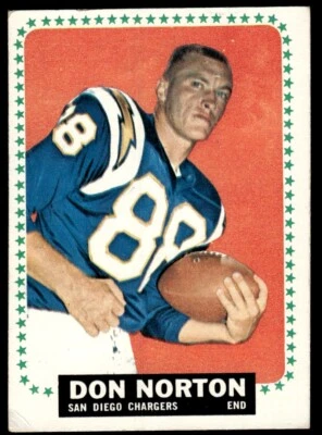 1964 Topps Don Norton San Diego Chargers #169 - Image 1 of 2