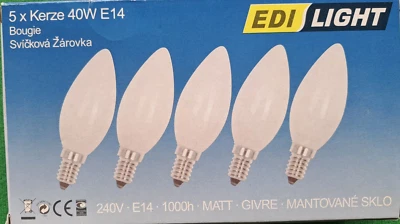 Edi Light, 5x Kerze 40W E14 - Bild 1 von 2