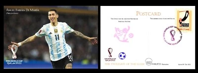 RARA Postal Copa Mundial de la FIFA 2022 QATAR Fútbol Fútbol ARGENTINA Di Maria Foto 1 de 3