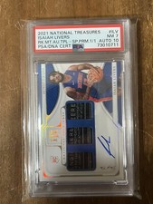 2021-22 Panini National Treasures Isaiah Livers Rookie 1/1 Triple Patch Auto PSA