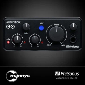 Presonus AudioBox GO Ultra-Compact Mobile 2x2 USB-C Audio Interface (Black) - Picture 1 of 5