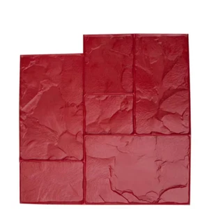 24 In. X 24 In. Ashlar Red Floppy Concrete Stamp | With Achieve Patterns - Picture 1 of 12