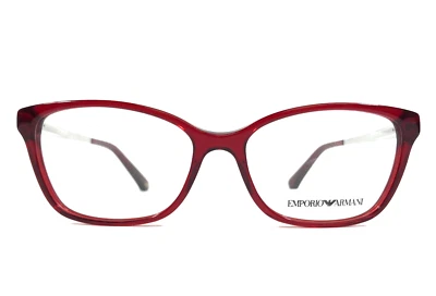 Monturas de gafas Emporio Armani EA3026 5966 rojo plata ojo de gato 52-16-140 Foto 1 de 4