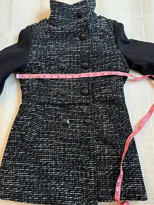 Jessica Simpson Abrigo Tweed Negro Chaqueta Talla 10 Niñas Niños Foto 1 de 4