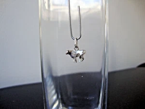 VINTAGE 1970-80er WINZIGE 3D KUH STERLINGSILBER GESTEMPELT 925 CHARM/ANHÄNGER - Bild 1 von 11