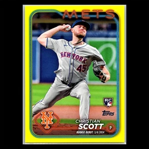 2024 Topps Update Series - #US253 Christian Scott RC Rookie Debut Yellow  - Picture 1 of 2