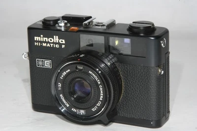 Minolta HI-MATIC F Black Sucherkamera  mit 2,7/38mm Rokkor - Bild 1 von 4