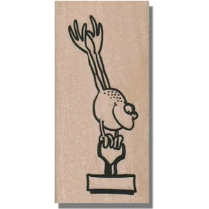 Fun Frog With Mounted Rubber Stamp, Craft Stamp, Animal Stamper Artist Art Legs - Picture 1 of 2