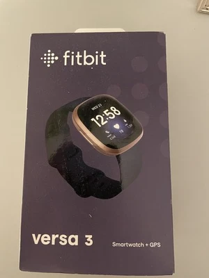 Fitbit Versa 3 Activity Tracker - Midnight/Soft Gold Aluminum - Image 1 of 4