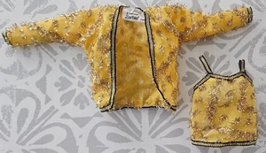 VINTAGE BARBIE GOLD SCHWARZ TOP JACKE SAMMLER SERIE - Bild 1 von 10