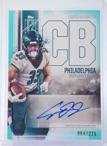COOPER DEJEAN 2024 TOPPS SIGNATURE CLASS ROOKIE TEAL RC AUTO /225 Q4060 - Picture 1 of 2