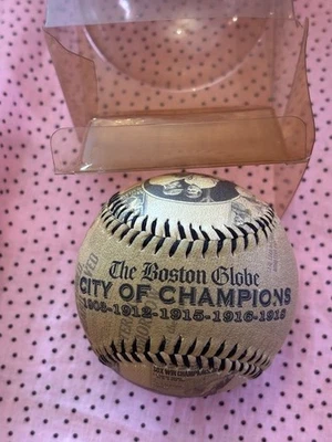 Boston Red Sox City of Champions Souvenir Baseball Boston Globe Babe Ruth NEW - Image 1 of 4