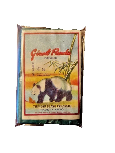 ICC *** Giant Panda Brand** Firecracker Label Macau 1 1/2' x 16 - Image 1 of 1
