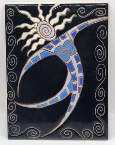 Vintage Keramik Kunst Fliese Made in Italy 8x6 - Bild 1 von 2