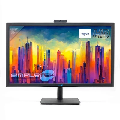 Monitor 19 " HD Touch With Webcam VGA HDMI Audio Touchscreen Pos Case Protector - Image 1 of 4