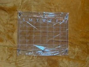 14X12 Acrylic Magnetic Dry Erase Calendar Board For Fridge Monthly Daily Planner - Picture 1 of 2