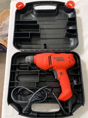 Black and Decker DR201 3/8" Corded Electric Drill - includes 30 random Used Bits - Image 1 of 4