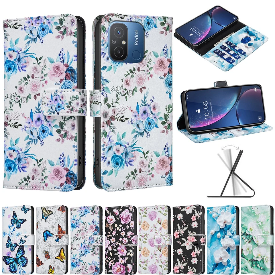 Leather Case for Xiaomi POCO F7 Ultra F6 X7 Pro C75 C55 Stand Flip Phone Cover - Image 1 of 4