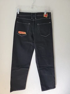 Y2K Empyre Jeans Women's Size 26 Relaxed Tori Skater Black Graffiti  - Picture 1 of 12