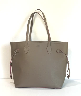 Bolso de Mano Grande Bliss Cuero Gris y Rosa LODIS Foto 1 de 4