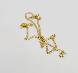 10KT Yellow Gold *Hollow Curb Chain 18.02 Inches x 2.62mm x 0.82mm Lobster Clasp - Picture 1 of 5