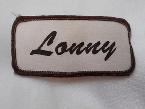 LONNY USED SILK SCREEN VINTAGE SEW ON NAME PATCH TAGS ASSORTED COLORS AVAILABLE - Picture 1 of 2