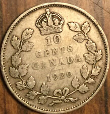 1920 CANADA SILVER 10 CENTS COIN