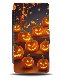 Jack O Lanterns Halloween Abatible Billetera Estuche Calabaza Calabazas O'Lantern Spook DF50 - Imagen 1 de 3