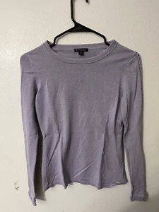 Brooks Brothers Women's Long Sleeve Shirt XS Purple Tee - Picture 1 of 6