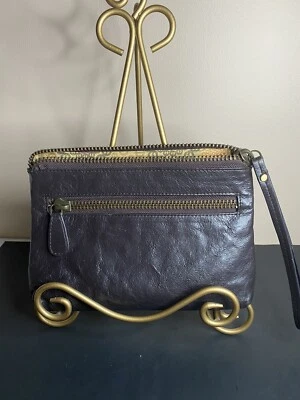 Womens LATICO Dark Brown Leather Large Wristlet Wallet Purse - Изображение 1 из 4