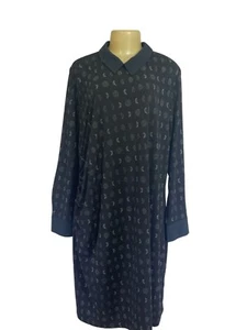Modcloth Women's Dark Blue/ Black A-Line Casual Midi Dress Size 4X - Picture 1 of 9