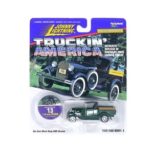 Johnny Lightning Truckin' America 1929 Ford Model A Truck Green Collector No 13 - Picture 1 of 2