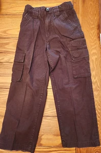 Arizona Boys Dark Brown Cargo Style Pants Size 7 Slim - Picture 1 of 8