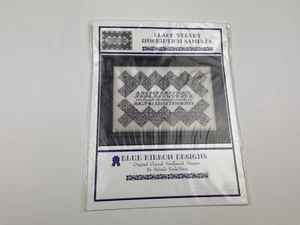 Black Velvet Inscription Sampler Cross Stitch Pattern by Blue Ribbon Designs - Picture 1 of 3