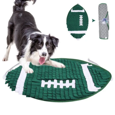 Pet Dog Snuffle Sniffing Mat Foraging Puzzle Toy Nose Training Pad Football - Image 1 of 4