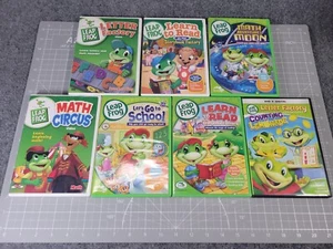 Lot of 7 Leap Frog Learning DVDs - Letters, Math, Go to School, Storybook, Read - Picture 1 of 5