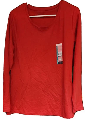 Camiseta para mujer No Boundaries talla XL (15-17) roja cuello redondo manga larga Foto 1 de 4