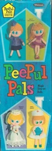 VINTAGE 1960S PEEPUL PALS PAPER DOLL ADORABLE UNCUT ORG SZ LASER REPRO FREE SHIP - Picture 1 of 7