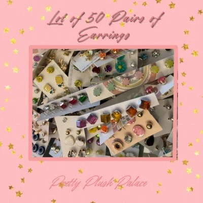 Venta al por mayor Lote de 50 pares de aretes surtidos nuevos Bling Glam Foto 1 de 4