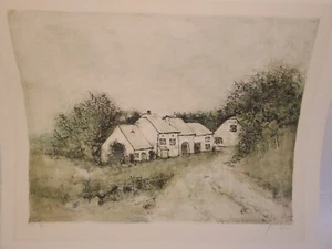 👍Bernard Gantner  L'Entree Du Hameau Lithograph Artist Proof 14/35  - Picture 1 of 5