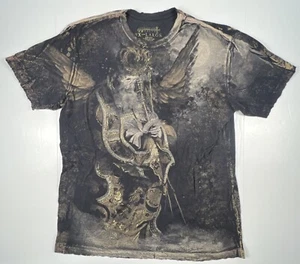 Affliction Royalty Premium T-Shirt Herren 3X schwarz Grafik Distressed Double USA - Bild 1 von 10