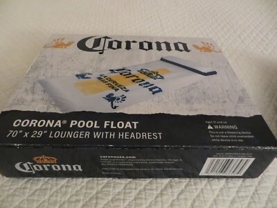 Tumbona de cerveza Corona Flotador Piscina con reposacabezas 70"x29" Balsa Flotadores ¡ENVÍO GRATUITO! Foto 1 de 3