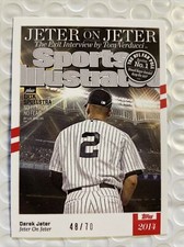 2021 Topps x Sports Illustrated - Derek Jeter - Card #70 White Red Stripes 48/70