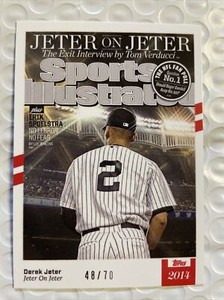 2021 Topps x Sports Illustrated - Derek Jeter - Card #70 White Red Stripes 48/70