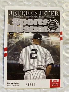 2021 Topps x Sports Illustrated - Derek Jeter - Card #70 White Red Stripes 48/70 - Picture 1 of 9